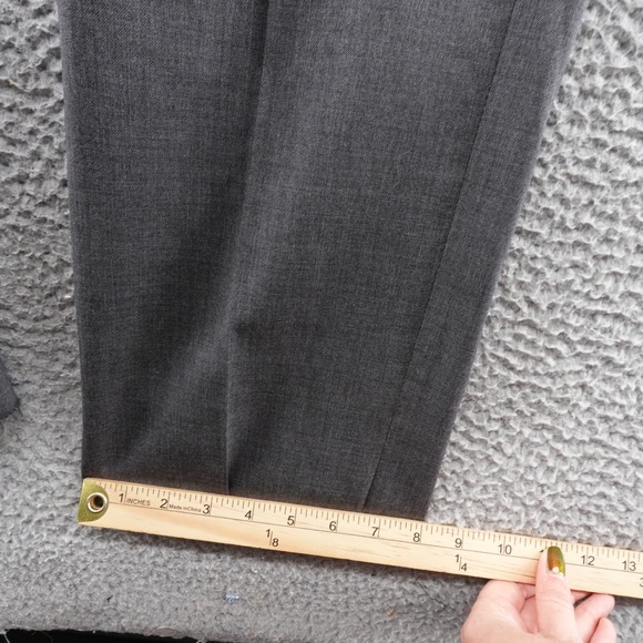 Nordstrom Tech Smart Trim Fit Mens Gray Wool Blend Dress Pants 46 Unhemmed NEW - Picture 11 of 15